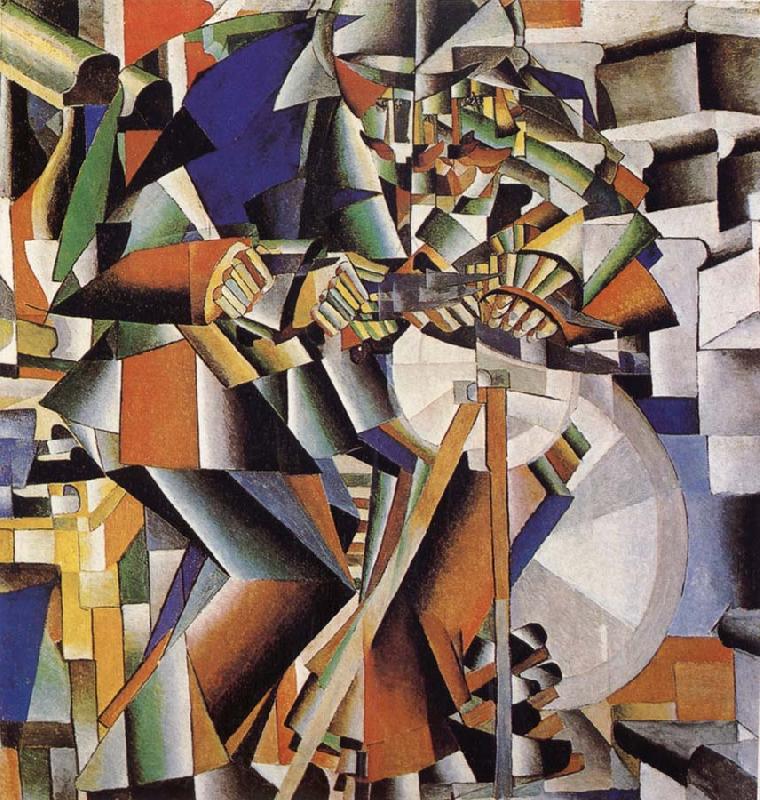 Kazimir Malevich Knife-Grinder Norge oil painting art